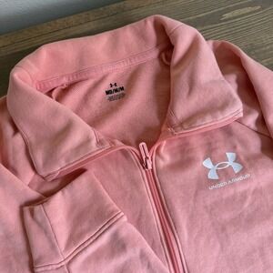 Under Armour Womens Medium Pink Half Zip Pullover Sweatshirt‎